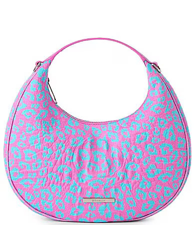 BRAHMIN Luxe Leisure Collection Mindy Leopard Print Crossbody Bag - Cotton Candy | Dillard's