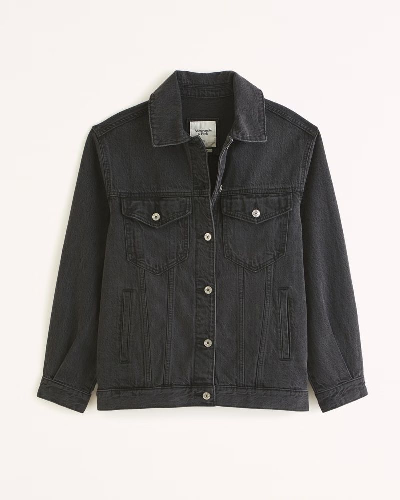 Women's Denim Trucker Jacket | Women's Coats & Jackets | Abercrombie.com | Abercrombie & Fitch (US)