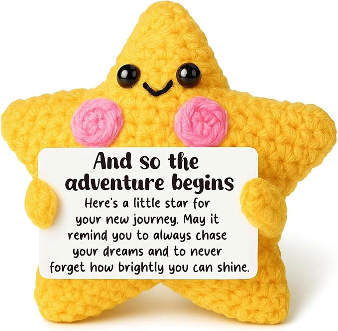 Amazon.com: Crochet Star Graduation Gift, New Job & Good Luck Keepsake, Farewell & Moving Gift fo... | Amazon (US)