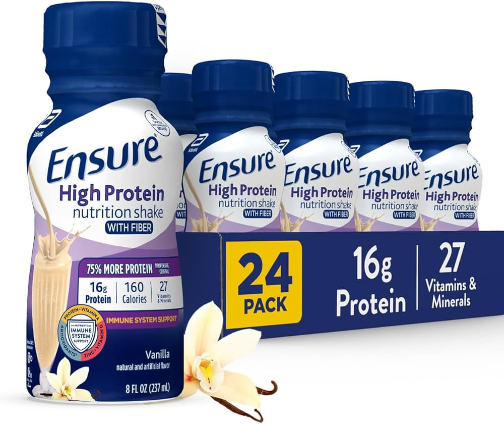Ensure High Protein Vanilla Nutrition Shake With Fiber | 24 Pack | Amazon (US)