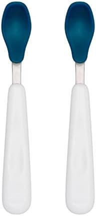 OXO Tot Feeding Spoon Set with Soft Silicone, Navy , 2 Count (Pack of 1) | Amazon (US)
