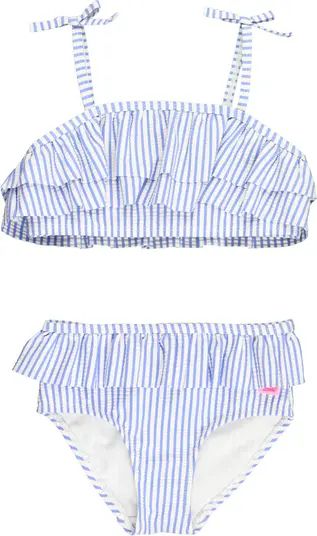 RuffleButts Kids' Ruffle Seersucker Two-Piece Swimsuit | Nordstrom | Nordstrom