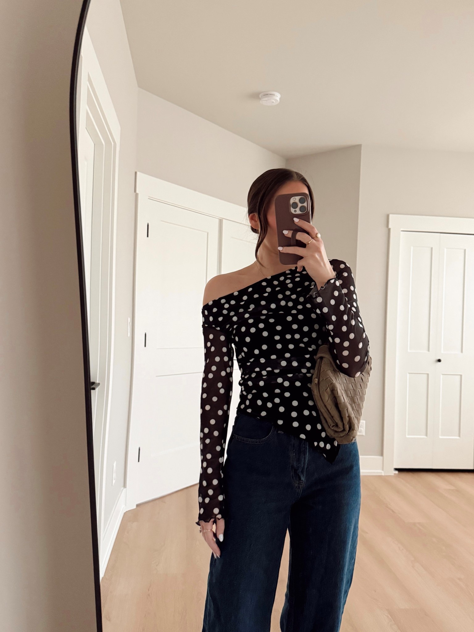 This Amazon polka dot top is perfect for date night or girls night out! I love the off the shoulder look and asymmetrical hem! It looks designer for way less!

Amazon fashion | outfit inspo | polka dot top | dark wash denim | long sleeve mesh top | Amazon find 

#LTKootd