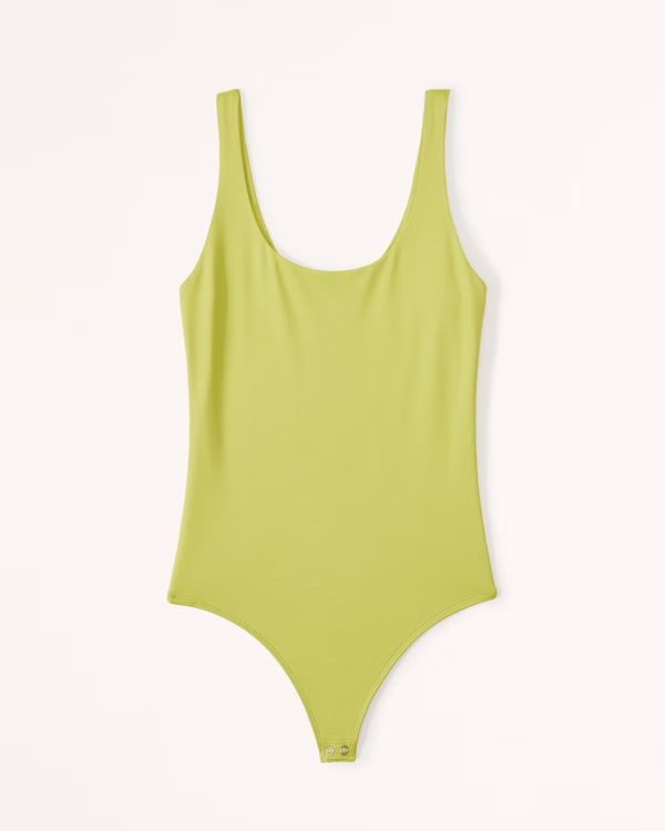 Sleek Seamless Fabric Scoopneck Bodysuit | Abercrombie & Fitch (US)