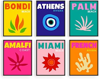 Haus and Hues Travel Posters, Aesthetic Poster - Preppy Posters, Aesthetic Wall Art, Destination ... | Amazon (US)