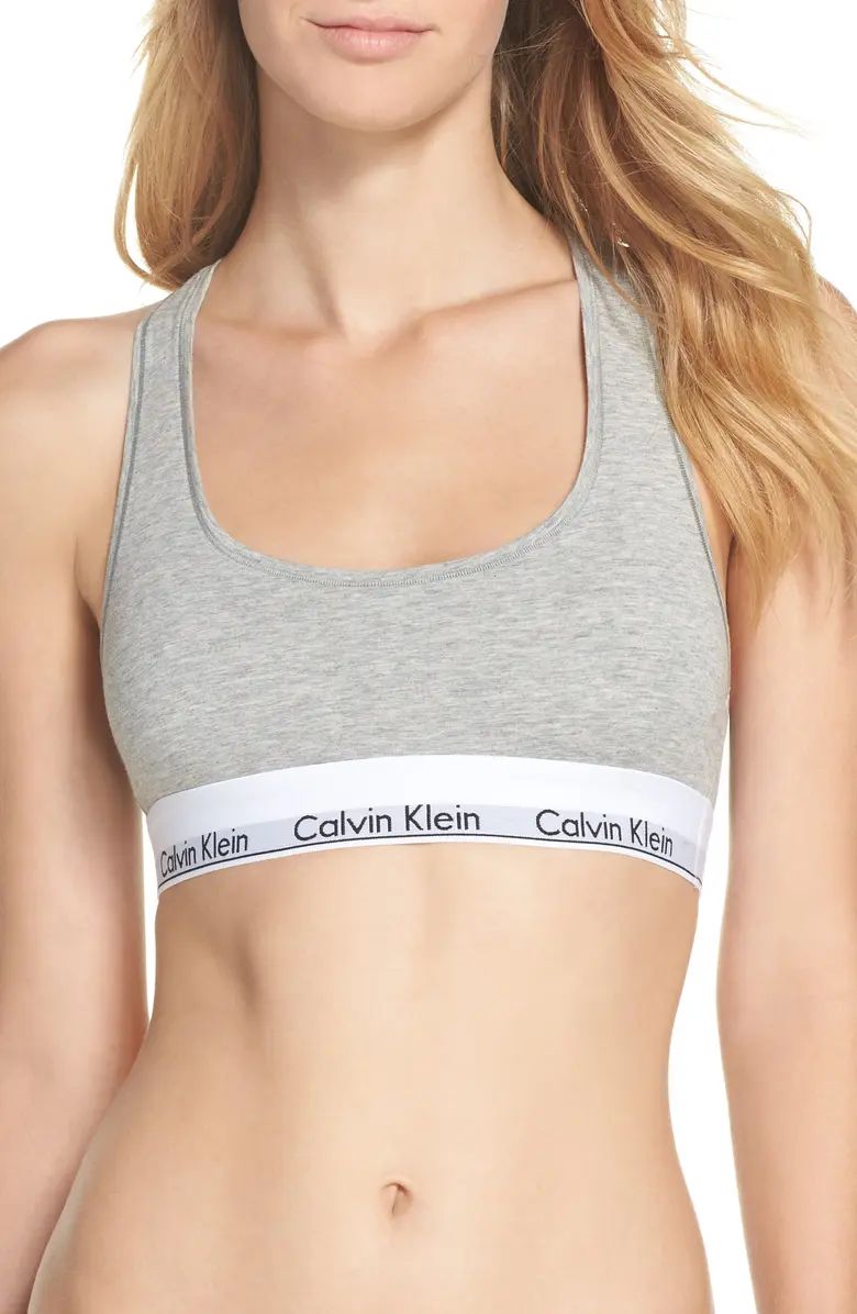 Modern Cotton Collection Cotton Blend Racerback Bralette | Nordstrom