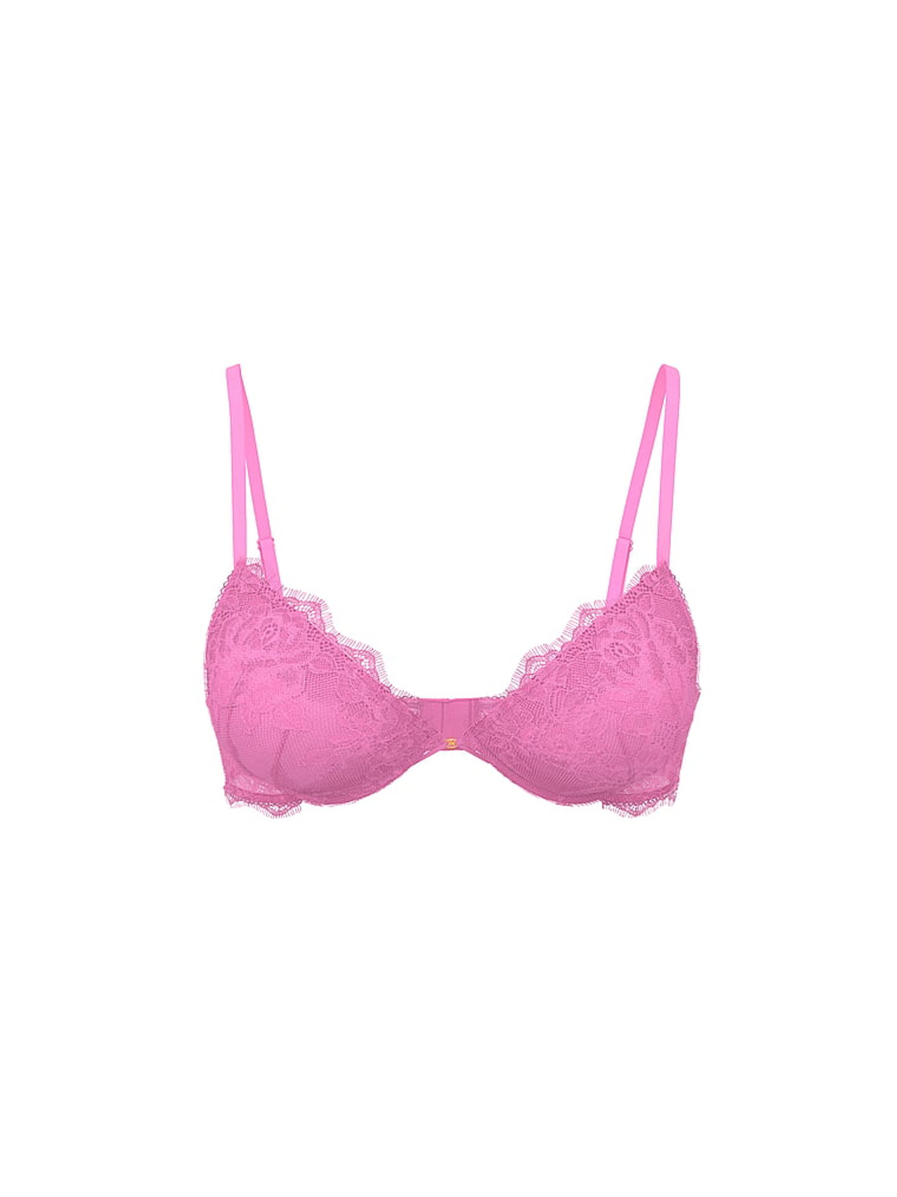 Playful Rose Pink Add 2 Cups Push Up Bombshell Lace Bra | Victoria's Secret UK