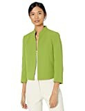 Kasper Women's Petite Stand Collar Stetch Crepe Jacket, Avocado, 4P | Amazon (US)