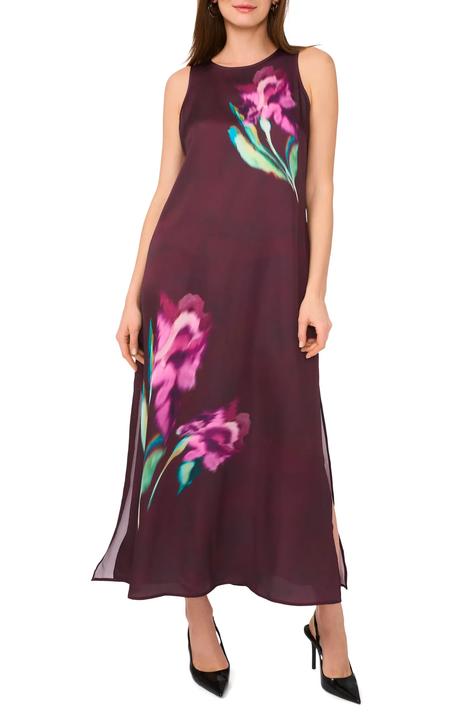 Floral Print Sleeveless Maxi Dress | Nordstrom