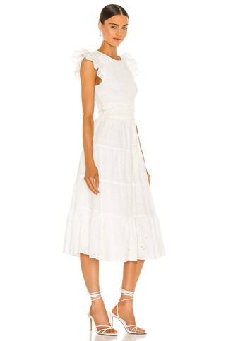 Cleobella Emmy Midi Dress in White from Revolve.com | Revolve Clothing (Global)