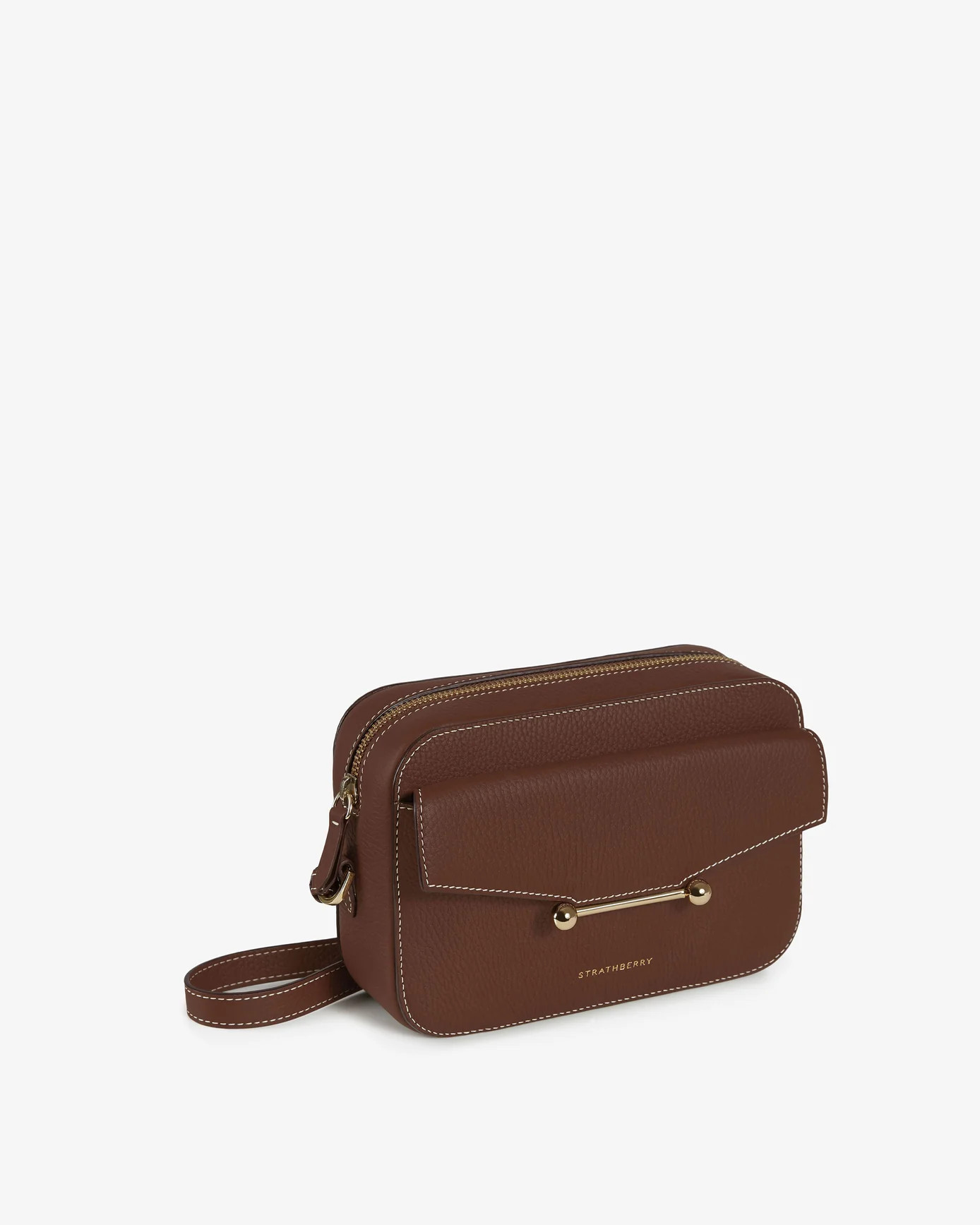 Mosaic Camera - Chocolate with Vanilla Stitch | Strathberry