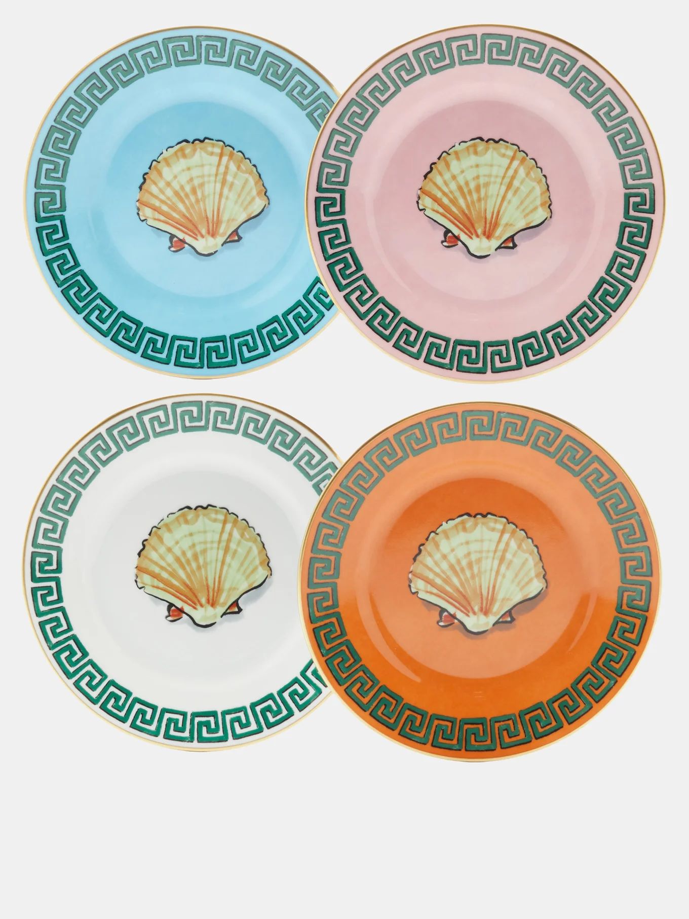 X Luke Edward Hall set of 4 shell bread plates | Matches (UK)