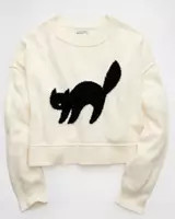 AE Black Cat Halloween Sweater | American Eagle Outfitters (US & CA)