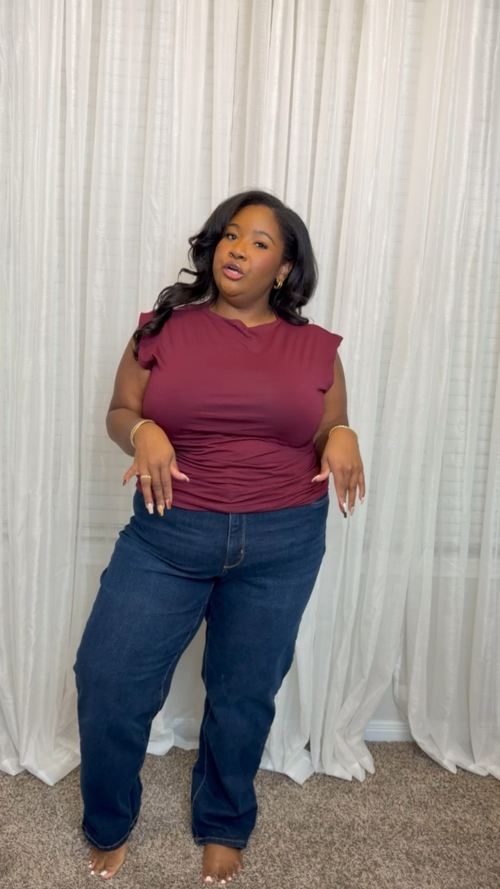 ✨ Plus-size casual outfit idea. I’m 5'6" for reference, and these jeans hit the floor perfectly so technically tall girl friendly. They’re under $40 from the Kohl’s Sonoma line and goes up to a size 30. 
✨ I paired it with a mock neck ruched knit top (sizing goes up to a 3 & under $30). I’m wearing a 2X.

#LTKgrwm #LTKootd #LTKPlusSize