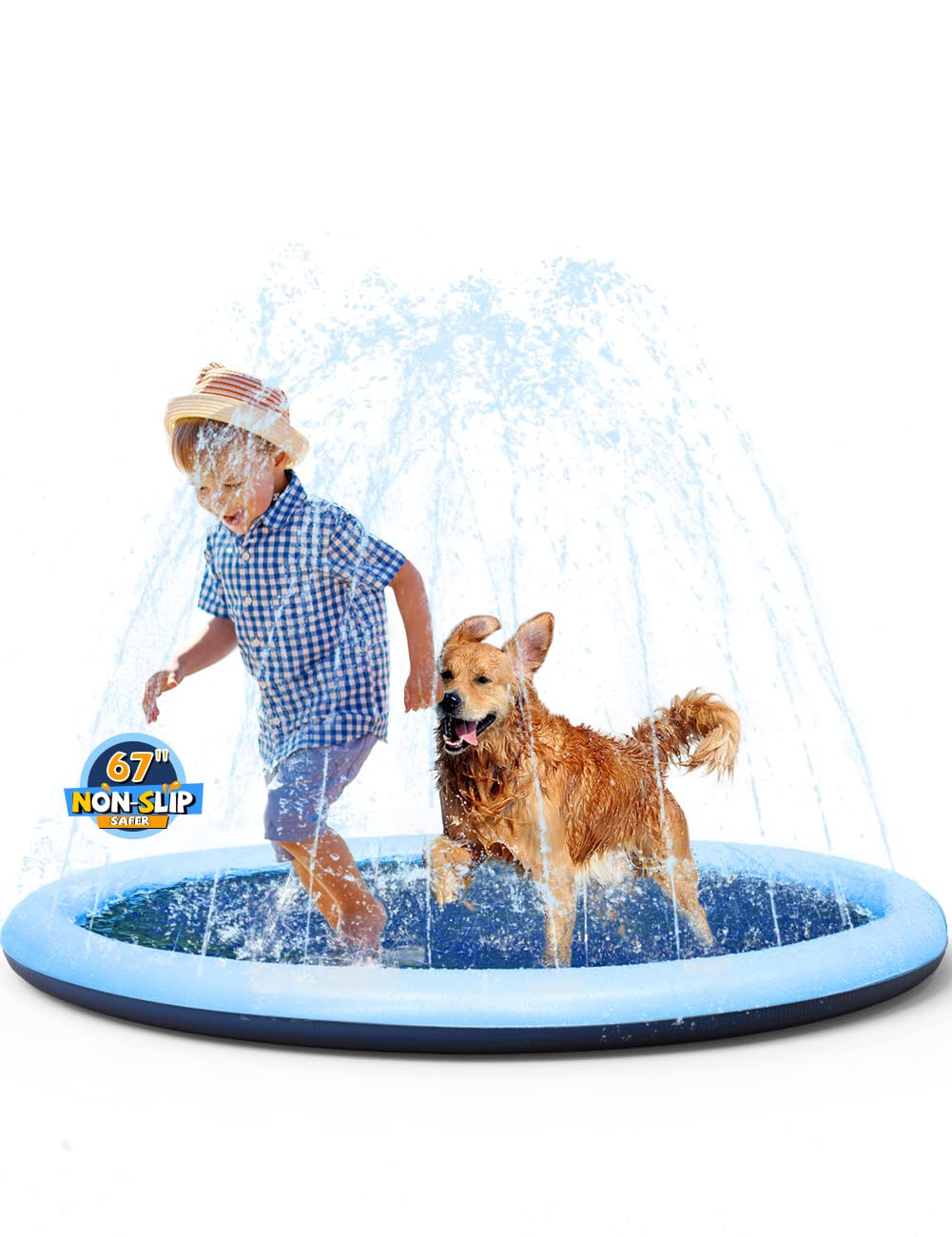 VISTOP Non-Slip Splash Pad for Kids and Dog, Thicken Sprinkler Pool Summer Outdoor Water Toys - F... | Amazon (US)