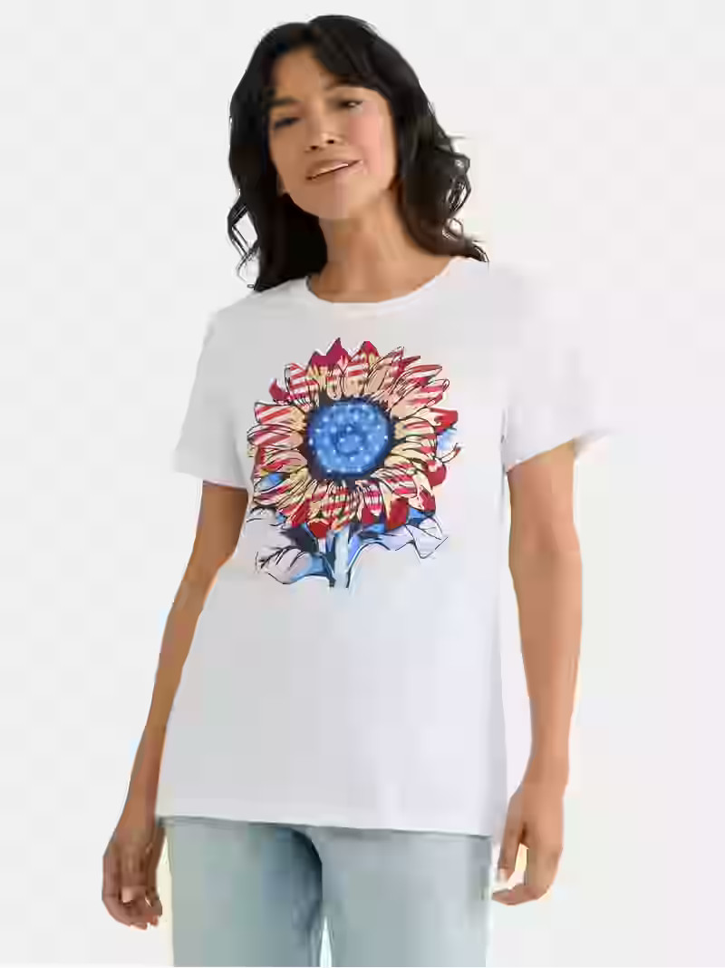 Fourth of July Women's Americana Graphic Tee from Way to Celebrate, Sizes S-XXXL | Walmart (US)