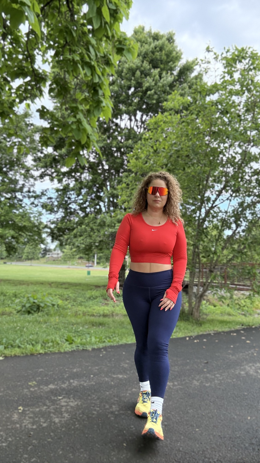 In love with these Nike dri-fit crop tops! Amazon leggings never fail, hokas for comfort, and shades - a must!

#LTKfitnessgoals #LTKmorningroutine #LTKActive