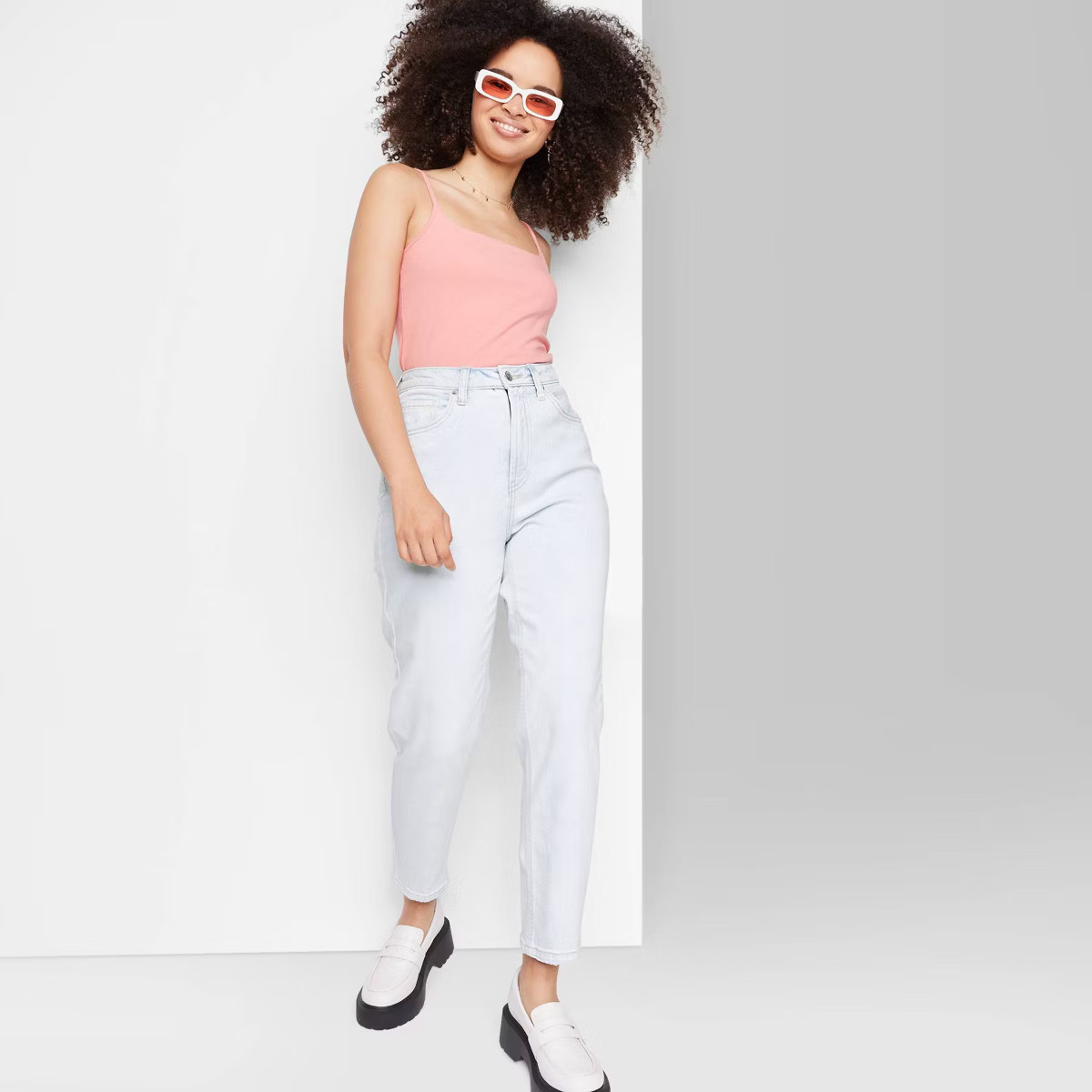 Women's Super-High Rise Curvy Tapered Jeans - Wild Fable™ Ultra Light Wash | Target