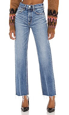 Moussy Vintage Ashleys Wide Straight in Blue from Revolve.com | Revolve Clothing (Global)