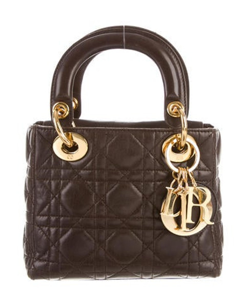 Christian Dior Vintage Micro Lady Bag w/ Strap Brown | The RealReal