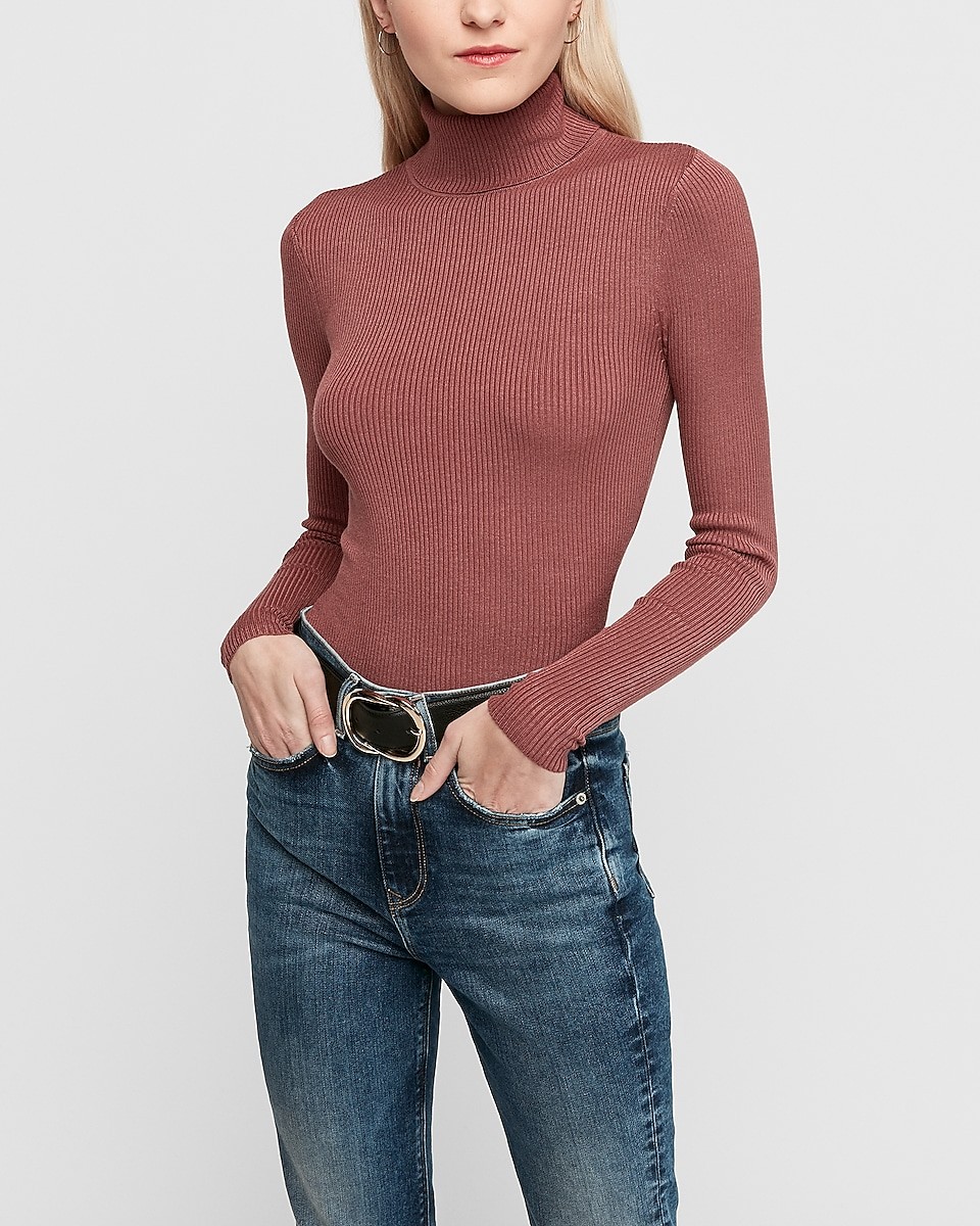 ribbed turtleneck sweater | Express