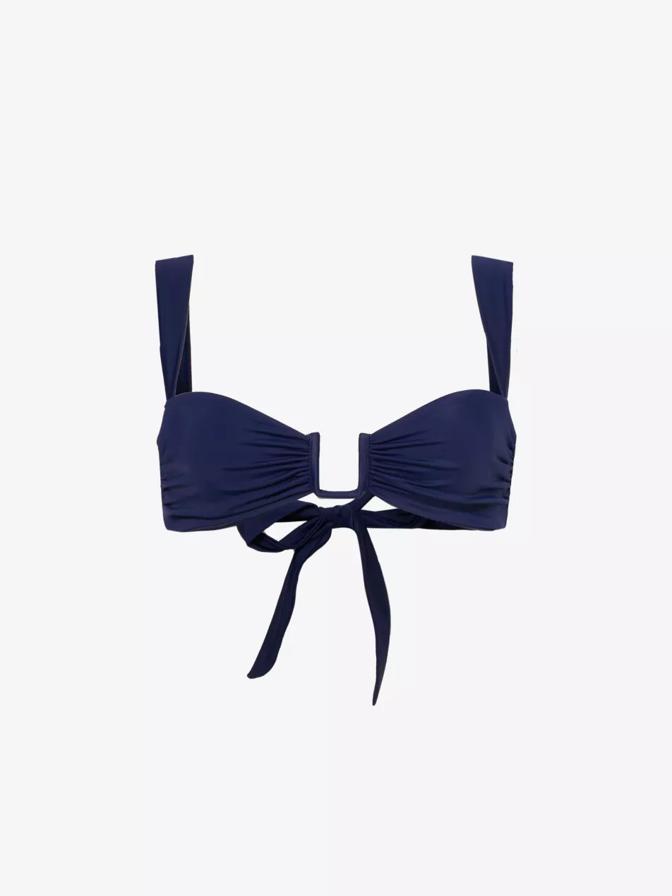 Cannes recycled polyamide-blend bikini top | Selfridges