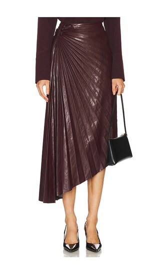 A.L.C. Tracy Skirt in Metallic Bronze. - size 2 (also in 0, 4, 6) | Revolve Clothing (Global)
