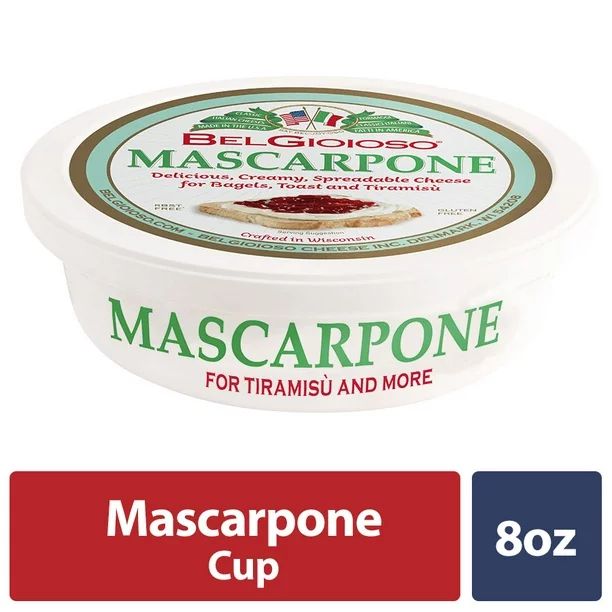 BelGioioso Mascarpone Cheese, Specialty Spreadable Cheese, 8 oz Cup | Walmart (US)