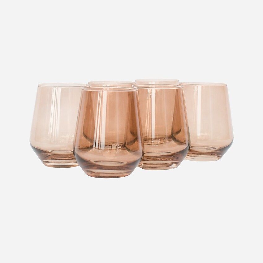 Estelle Colored Glass stemless set-of-six | J.Crew US
