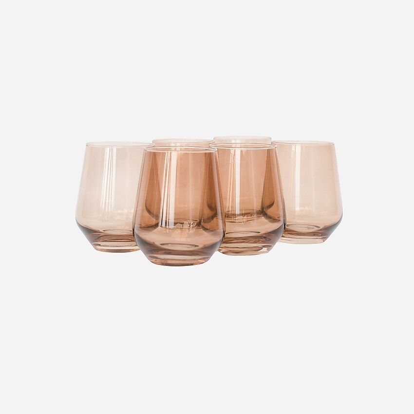 Estelle Colored Glass stemless set-of-six | J.Crew US