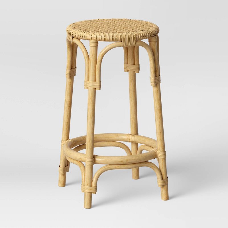 Perry Rattan Backless Woven Counter Height Barstool - Threshold™ | Target