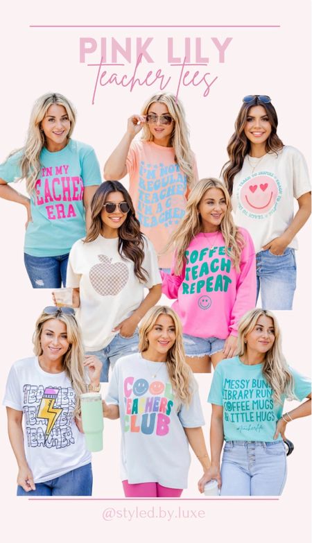 Pink lily teacher tees 20% off today!

Teacher T-shirt, teacher sweatshirt, graphic T-shirt, graphic sweatshirt, teacher outfit

#LTKSeasonal #LTKsalealert #LTKstyletip