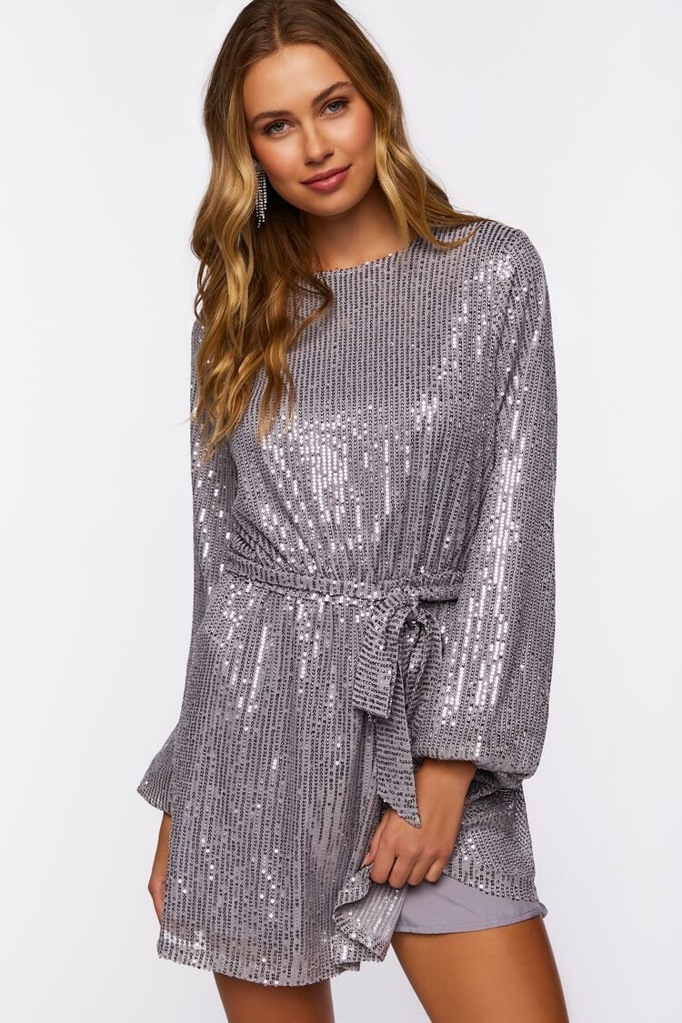 Sequin Long-Sleeve Mini Dress | Forever 21 (US)
