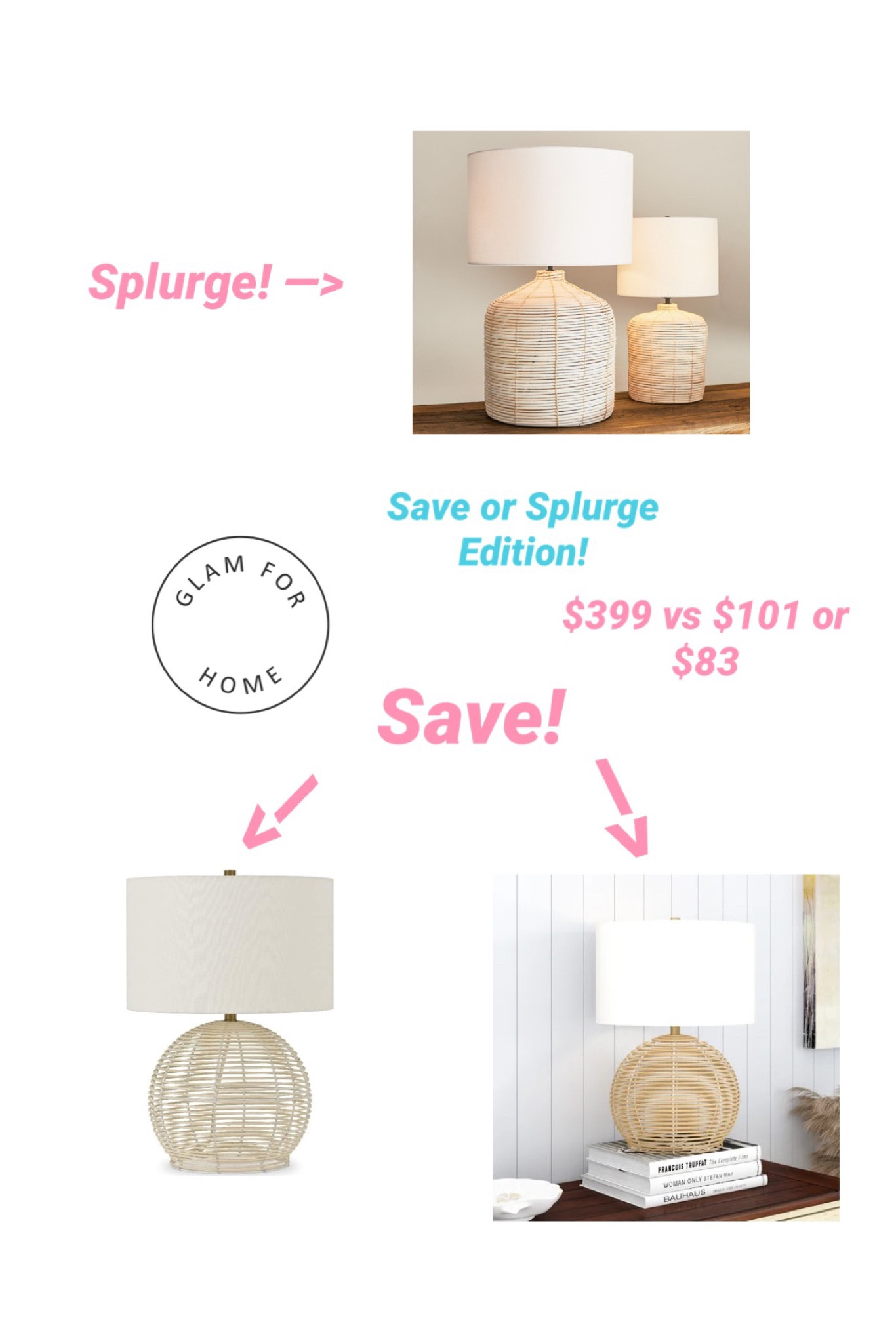 Pottery Barn lamp dupe edition! Rattan lamps for all budgets. White rattan lamps. Lamps under $100.

#LTKunder100