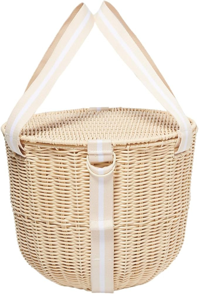 Sunnylife Round Picnic Cooler Basket | Le Weekend Natural | Amazon (US)