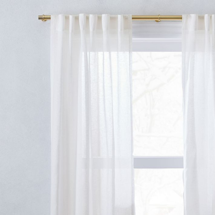 Sheer European Flax Linen Curtain | West Elm (US)