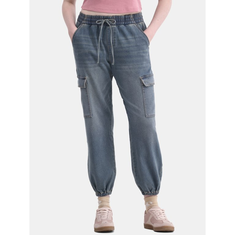 No Boundaries Utility Cargo Joggers, 27.5” Inseam, Women's and Women's Plus | Walmart (US)