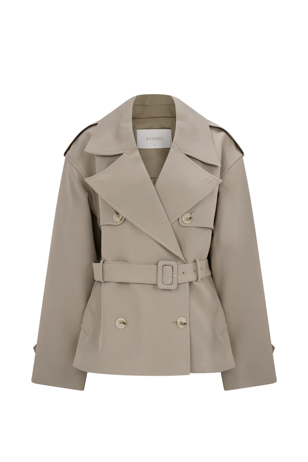 Short Trench Jacket - Pebble | MESHKI US