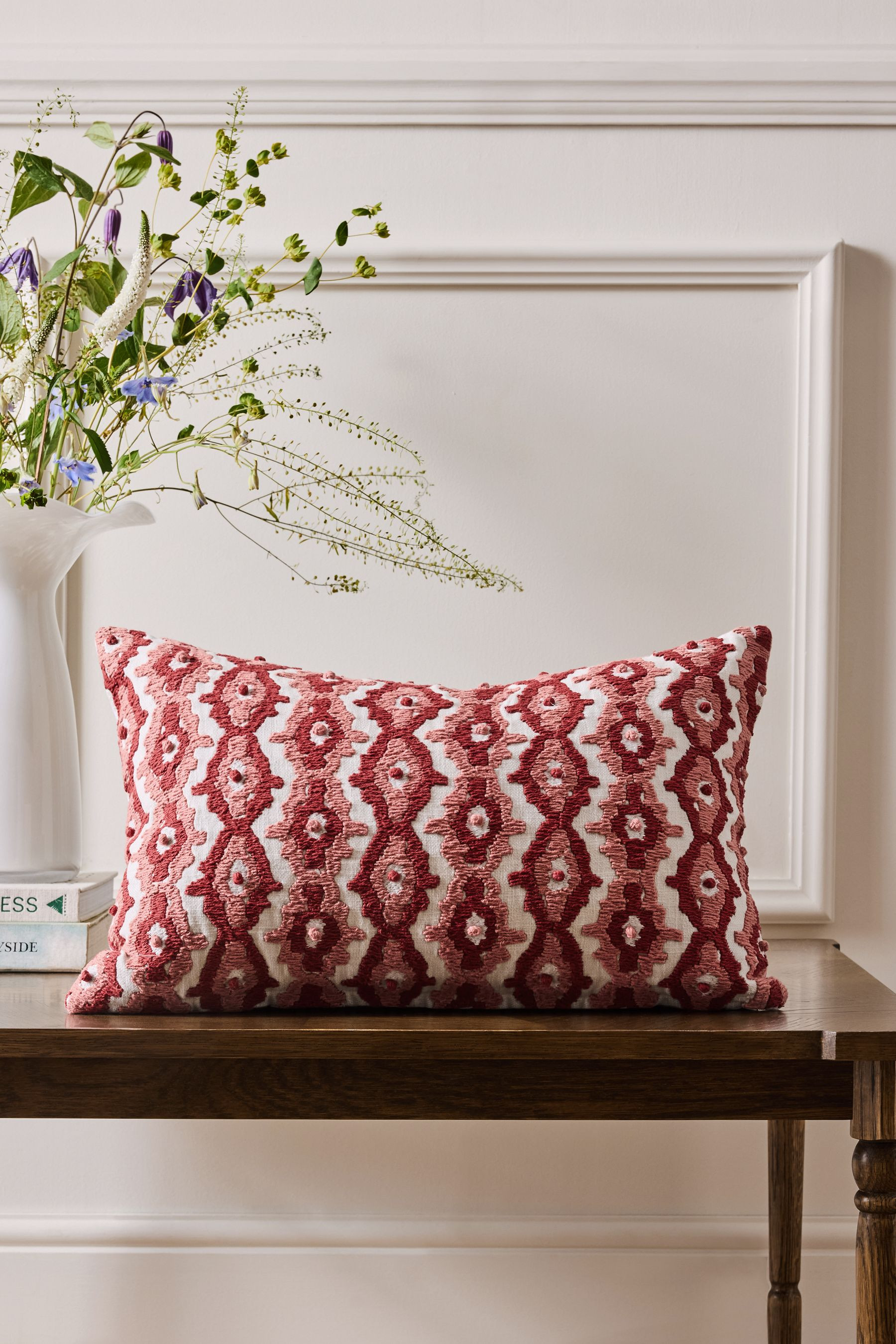 Nina Campbell Marrakesh Embroidered Feather Filled Cushion | Lipsy