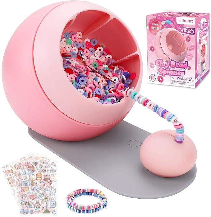 Tilhumt Bead Spinner, Upgraded Large Bowl Clay Bead Spinner, Efficient Electric Bead Spinner with... | Amazon (US)