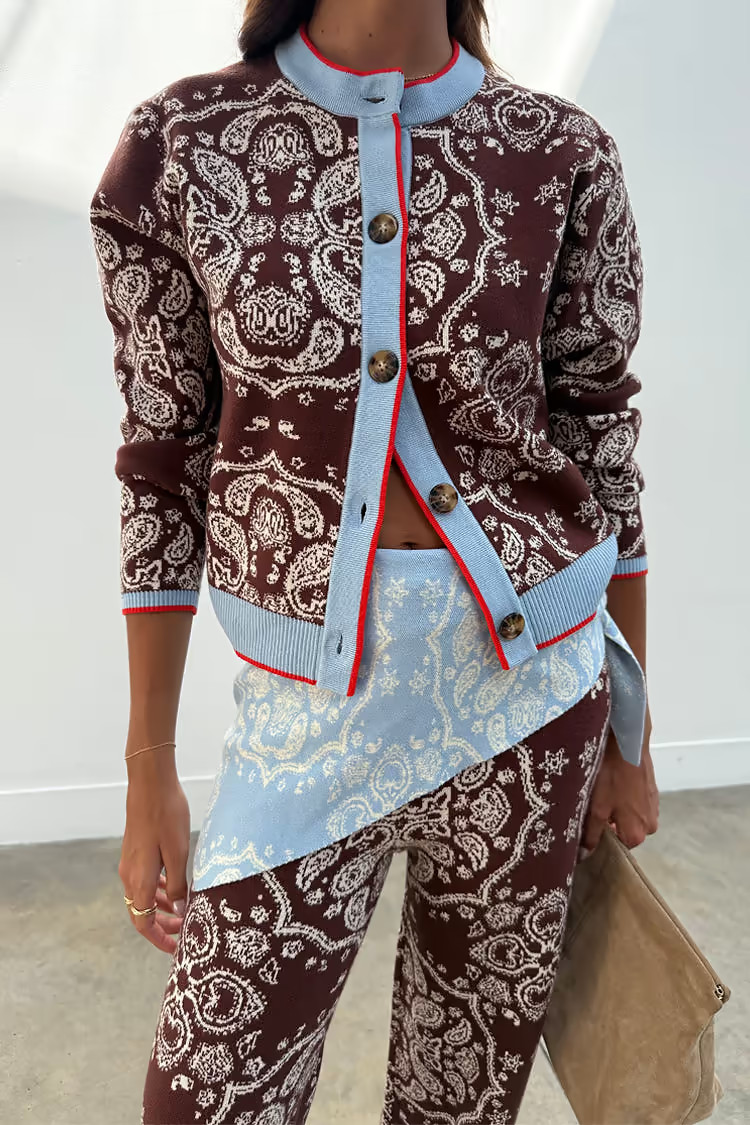 Chocolate Bandana Holly Cardigan | Never Fully Dressed US