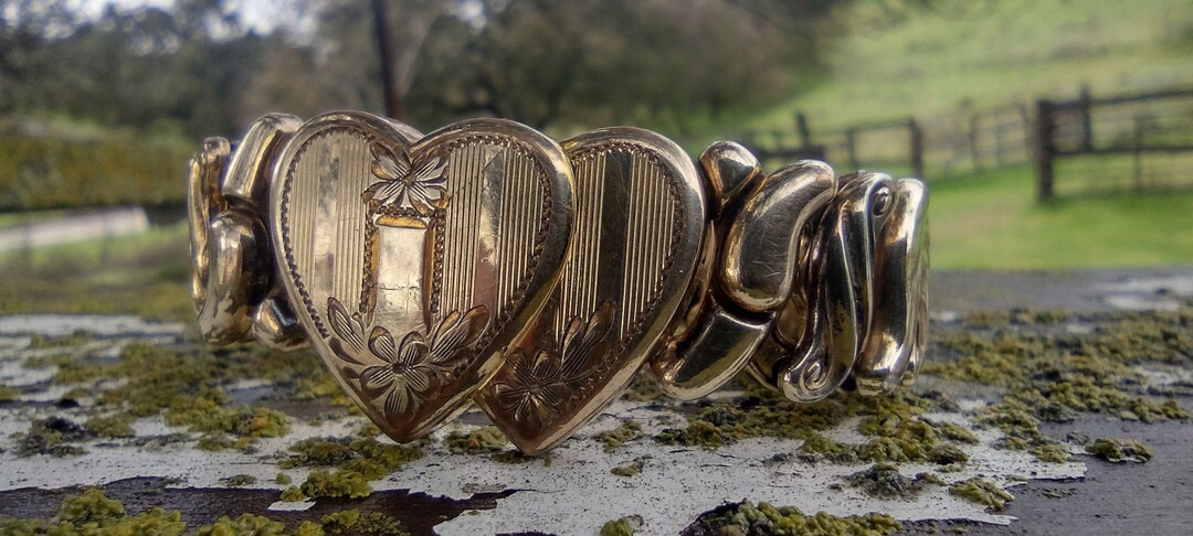 Antique Gold Filled Sweetheart Expansion Bracelet, Phoenix Spiedel Made - Etsy | Etsy (US)
