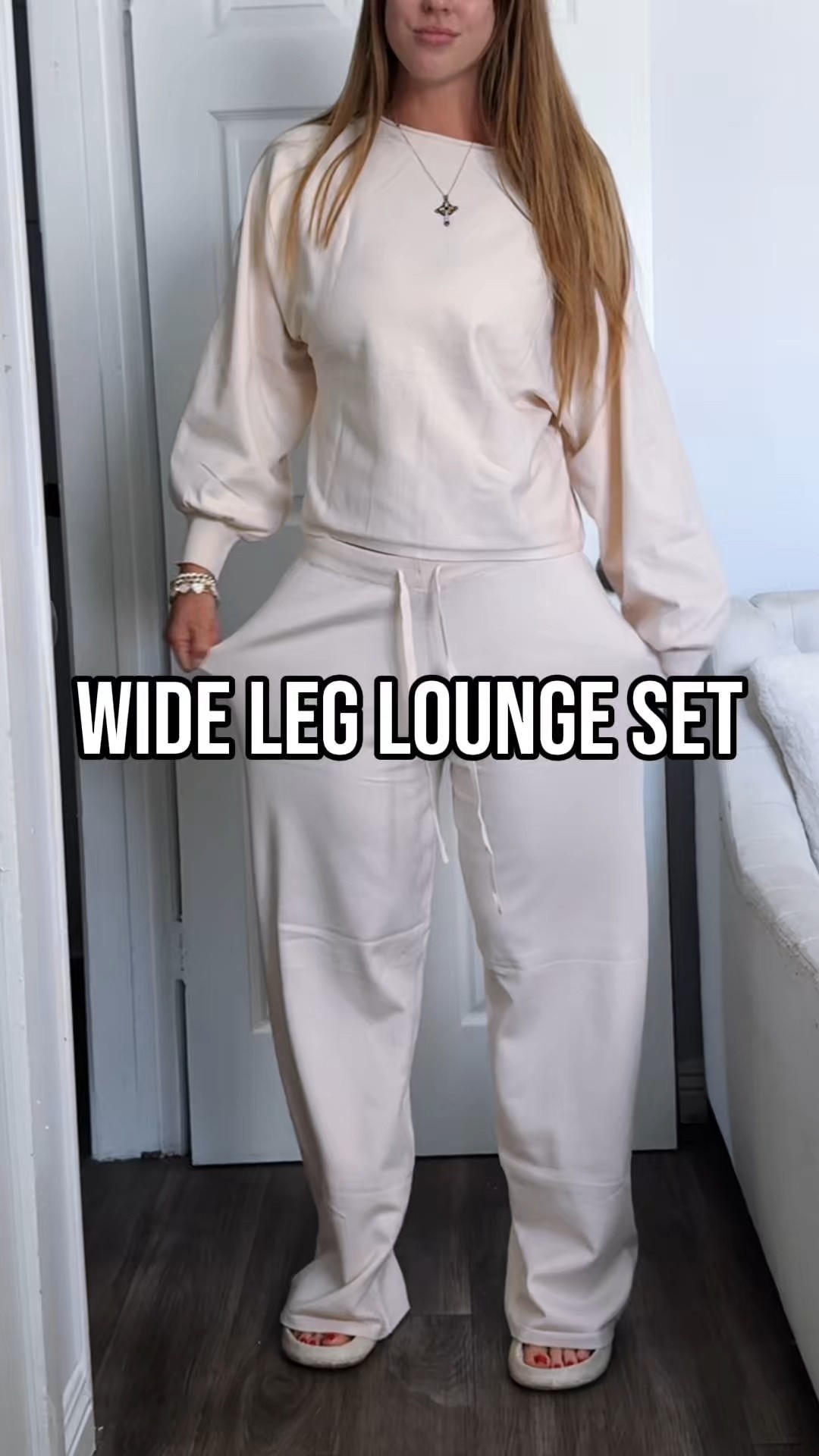 comfy ootd ☁️ love a wide leg matching
lounge set! this amazon set is affordable! perfect fora super cozy home fit or running errands 🤓
#comfyoutfit #fashioninspo #outfitideas
#OOTD #amazonfashion

#LTKxMadewell #LTKTravel #LTKFindsUnder50