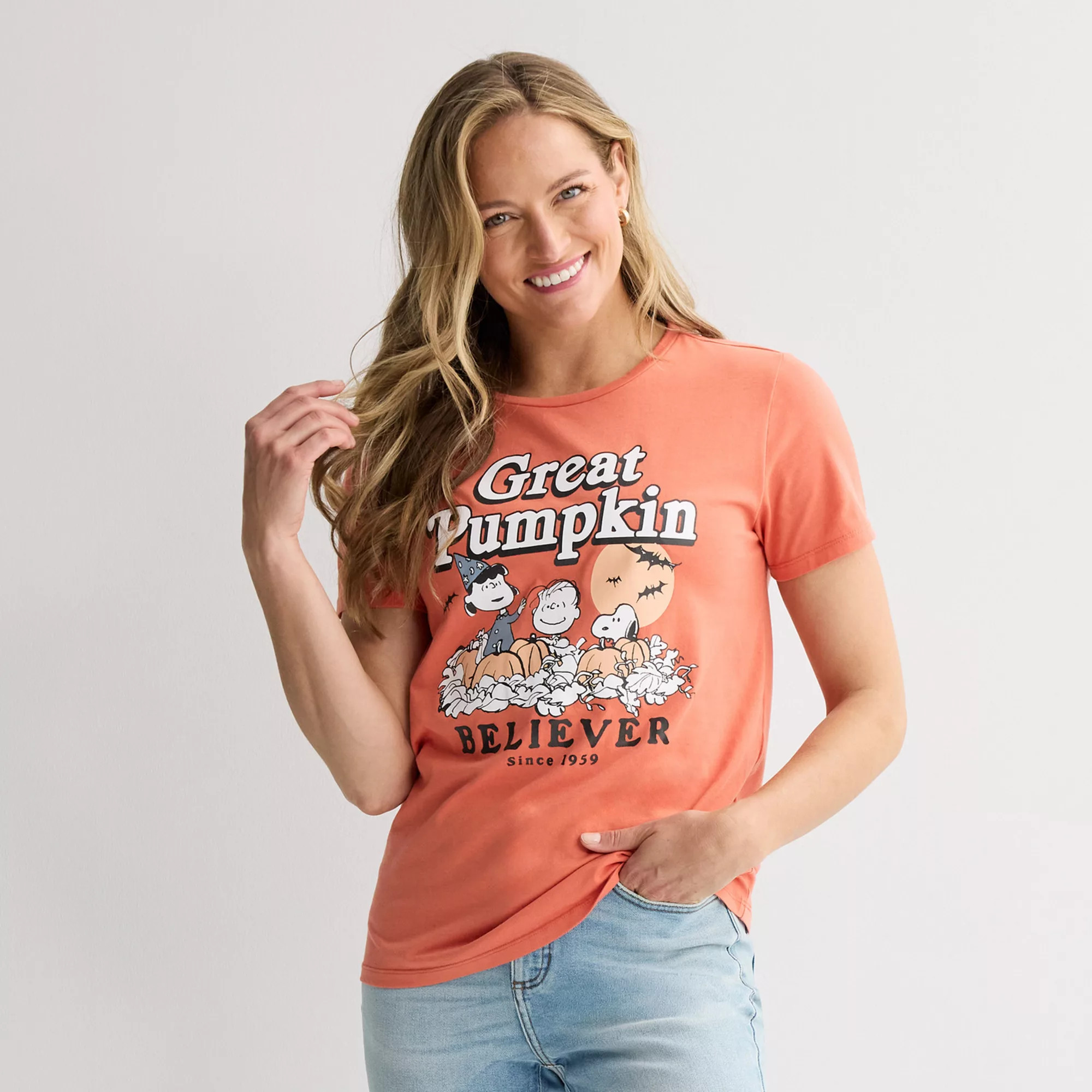 Women's Peanuts The Great Pumpkin Believer Graphic Tee | Kohl's
