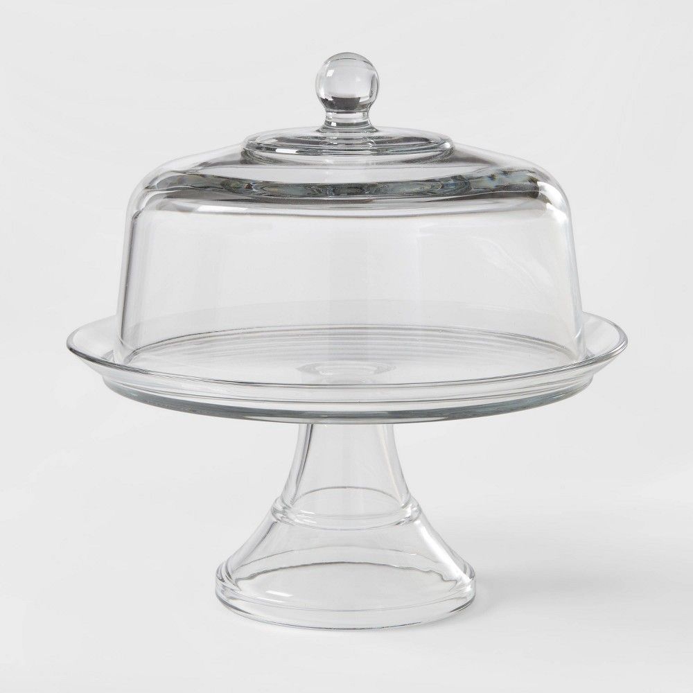 Classic Glass Cake Stand with Dome - Threshold | Target