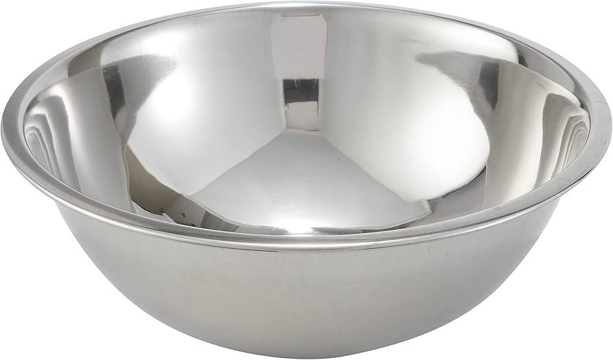 Winco, 8-Quart, Economy Mixing Bowl, Stainless Steel | Amazon (US)