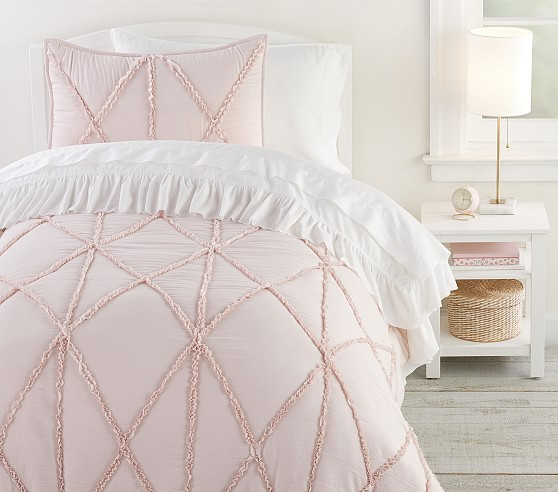 Casual Ruffle Recycled Quilt & Shams | Pottery Barn Kids