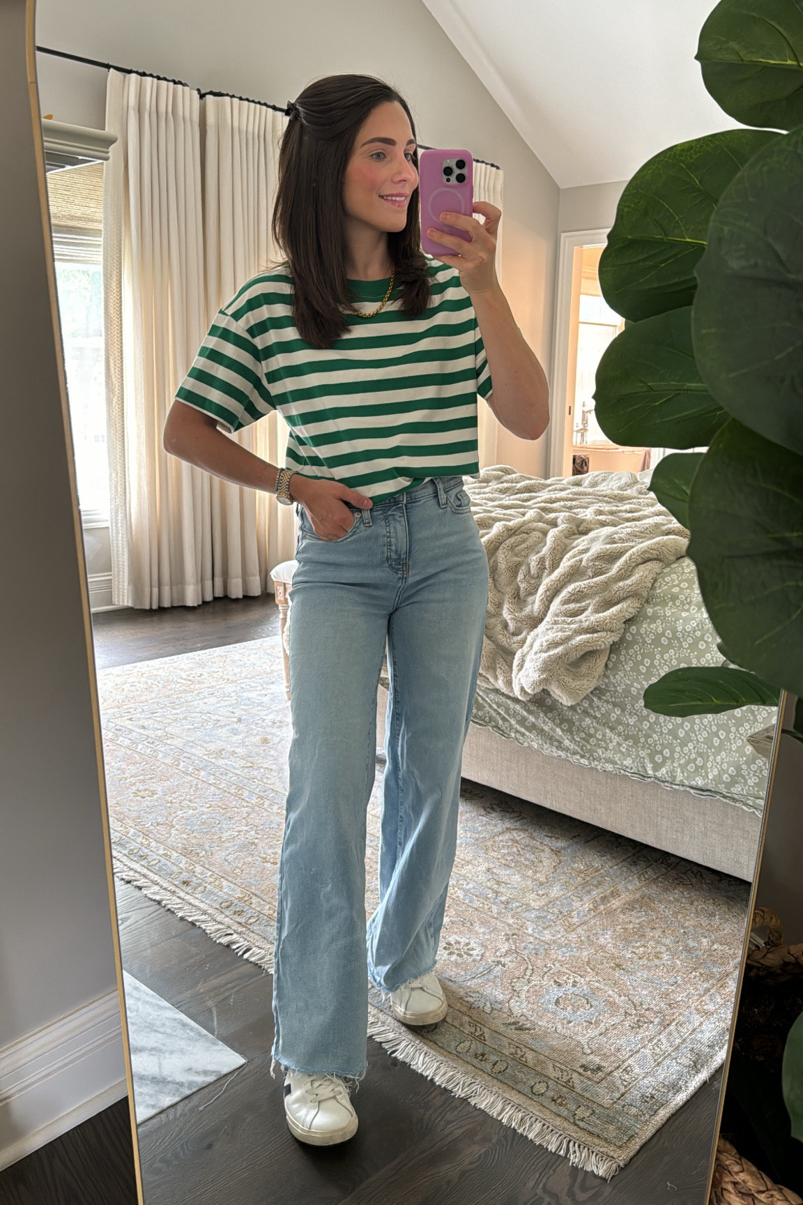 Mom life outfit of the day. These are the most comfortable wide leg jeans and they’re under $50! 

#LTKFindsUnder50 #LTKFindsUnder100 #LTKStyleTip
