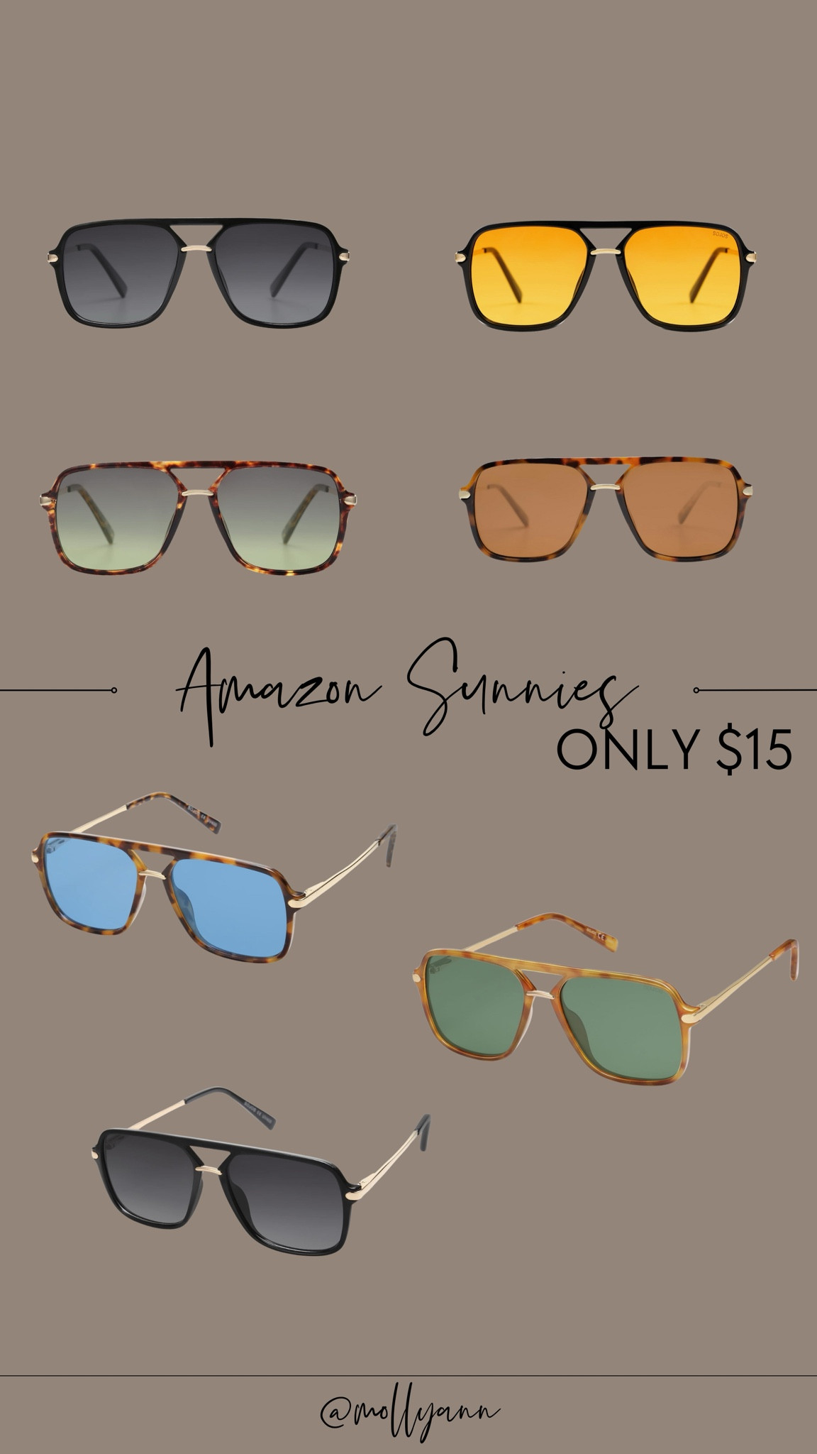 Great Sunnies from Amazon!! 
$15 today. 🕶️


#LTKSaleAlert #LTKFindsUnder50 #LTKOver40