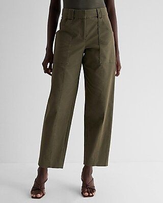 Super High Waisted Cropped Utility Trouser Pant | Express